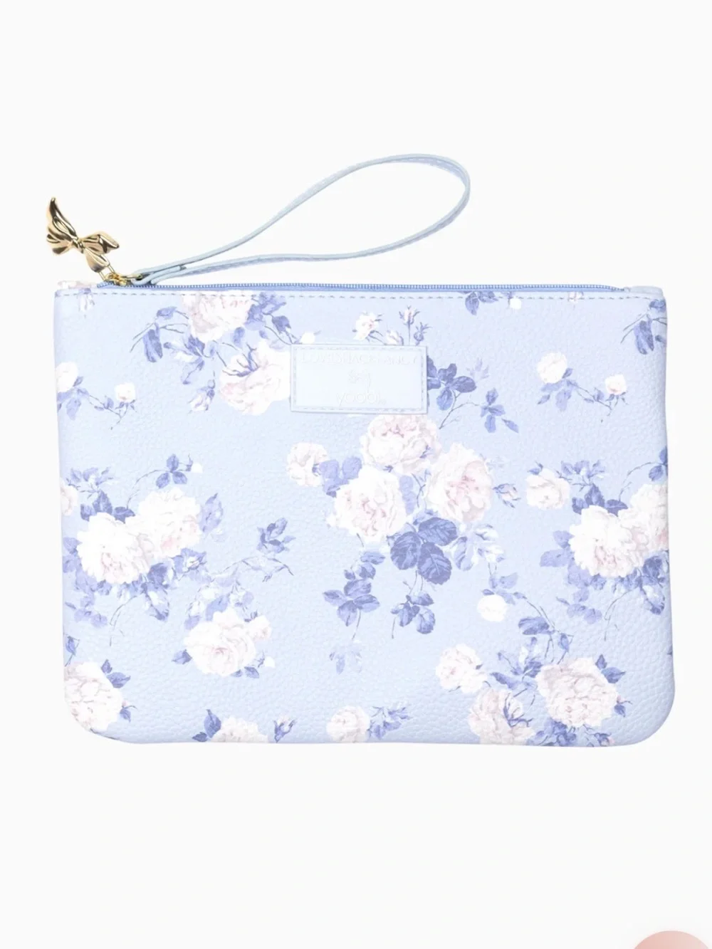 LoveShackFancy Everblooming Rosettes Vegan Leather Accessory Pouch